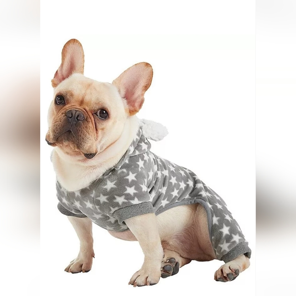 NWOT Ugg Glacier Large star Sherpa Hooded Pet Pajama Coat Size Medium